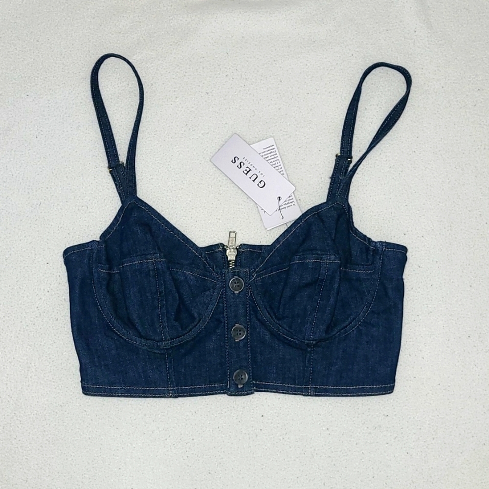 Guess 'Sophia' bustier crop top